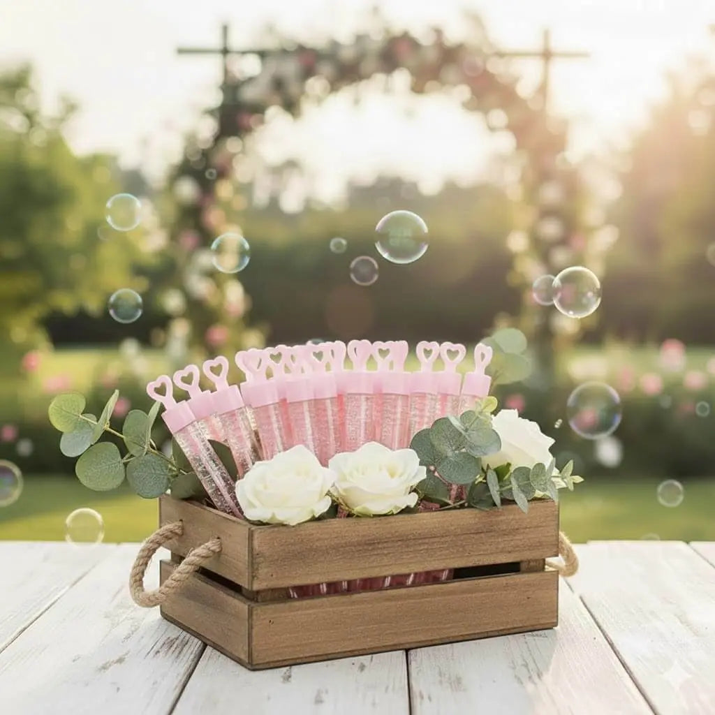 Saebebobler-til-bryllup-flere-rosa