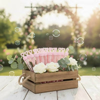Saebebobler-til-bryllup-flere-rosa