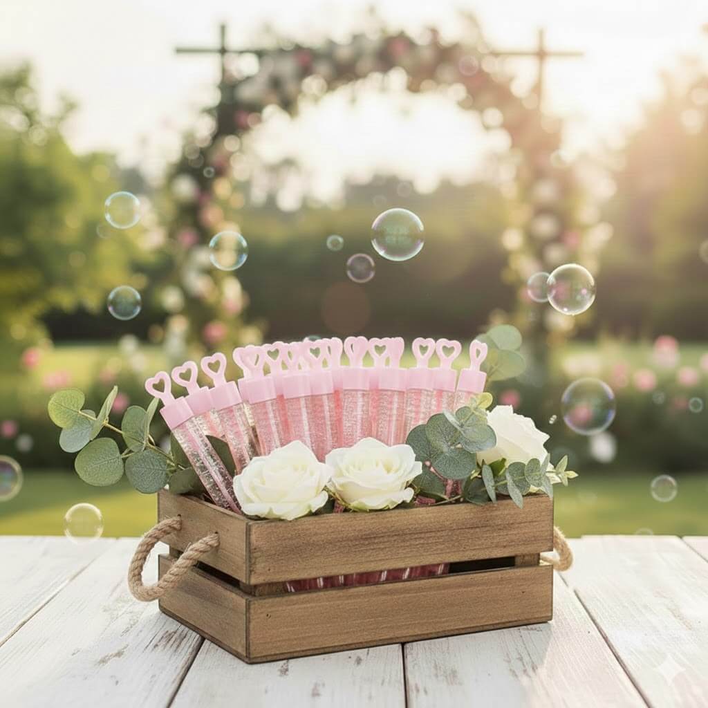 Saebebobler-til-bryllup-flere-rosa